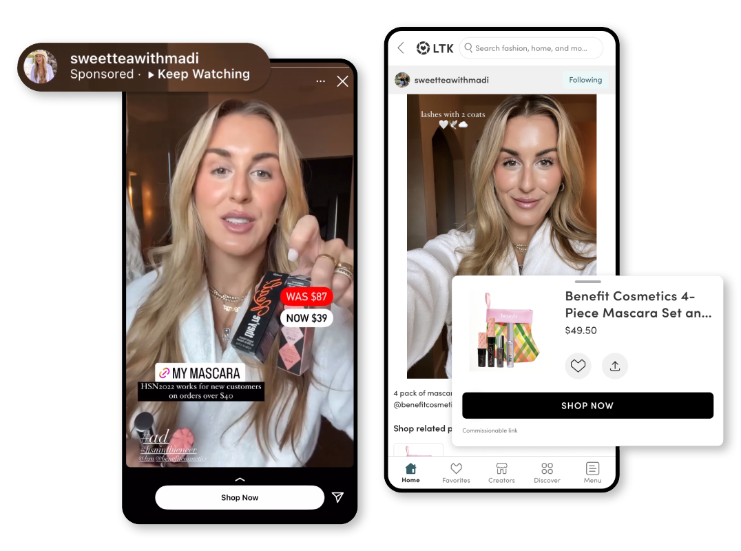 LTK Boost @sweetteawithmadi showcasing beauty products